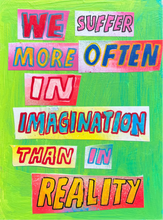 Load image into Gallery viewer, We Suffer More Often in Imagination - Original Painting Collage
